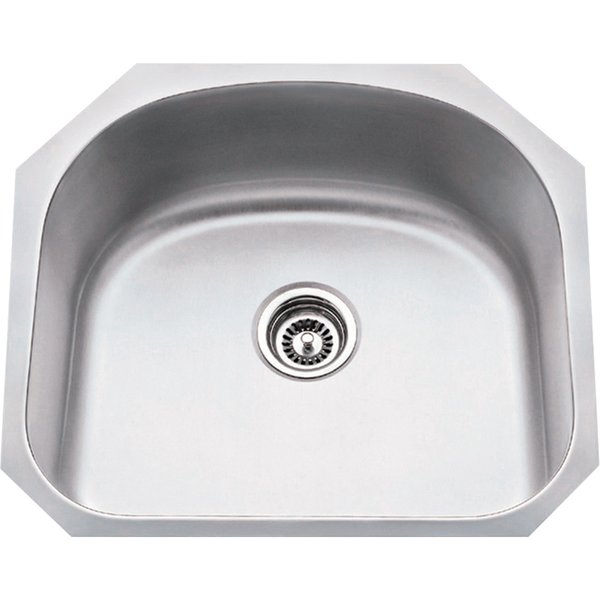 Hardware Resources 23-1/4" Lx20-7/8" Wx9" D Undermount 18 Gauge Stainless Steel Single Bowl Sink 861